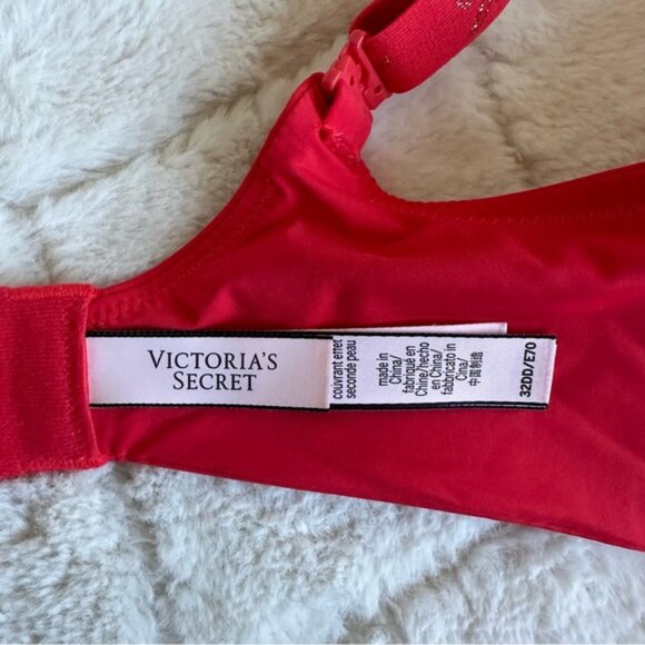 Victoria's Secret | Red & Gold T-Shirt Push-Up Full Coverage Bra | Size 32DD - Picture 11 of 13